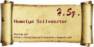 Homolya Szilveszter névjegykártya