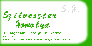 szilveszter homolya business card